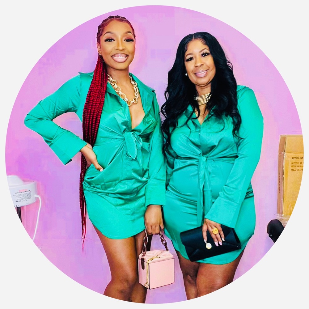 Emerald Green Satin dress with tie front,